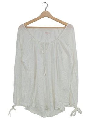 81HOURS Langarm-Bluse Damen Bluse Gr. DE 40 weiß Casual-Look