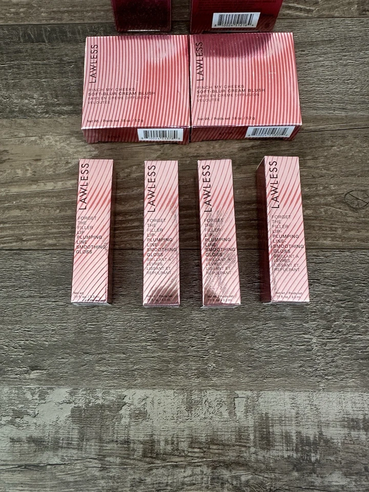 Lawless Beauty Lot: Forget the Filler Lip Plumping Gloss, Cream Blush, Lip Liner - Image 2 of 4