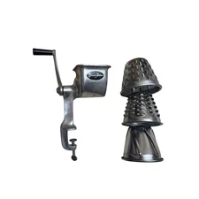 VTG Griser Aluminum Deluxe Hand Crank Meat/Vegetable with 3 Cutting Blades