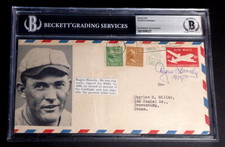 ROGERS HORNSBY 1959 SIGNED ENVELOPE BECKETT CERTIFIED AUTOGRAPH BASEBALL HOF