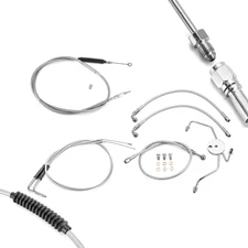 10-12" Chrome Extended Brake Lines For Harley Electra Glide 1996-2006 Non-ABS