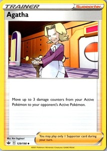 Agatha 129/198 Chilling Reign Uncommon Trainer Supporter