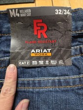 ARIAT WORK Mens Flame Resistant FR M4 Relaxed Basic Boot Cut Jean Flint 10012552