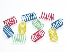 Ethical Pet Spot Colorful Springs Wide Spiral Cat Toys - Contains 14 Packs of 10