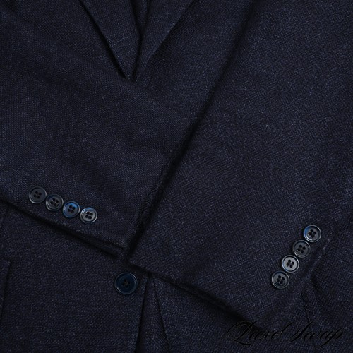 #1 MENSWEAR Sartoria Carrara NMWA Marling Evans Indigo Speckled Tweed Jacket 48 - Picture 6 of 10