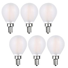 LED Globe Light Bulbs 60W Equivalent 6W Frosted G16 6w 3000k Frosted-6 Pack
