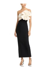 Ronny Kobo Kane Satin Bow Column Cocktail Dress size Small NEW