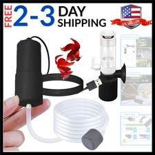 USB Oxygen Air Pump for Aquarium, Quiet Mini Air Pump with 1 Sponge Filter, 1...