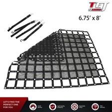 6.75' x 8' FT Heavy Duty Cargo Net For Pickup Trucks W/ Cam Buckles S-Hooks