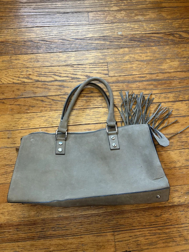 Bolso de mano Kelly Tooke de gamuza para mujer grande con flecos y borlas Foto 4 de 4