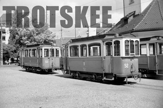 Larger Negative SWITZERLAND Lucerne Luzern Tram Strassenbahn 52 1956 Swiss