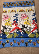 Vintage Saban Mighty Morphin Power Rangers Graphic 1994 Twin Comforter Blanket