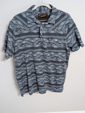 Howler Brothers Men's Ranchero Jacquard Polo Blue Sz XL Aztec Southwestern