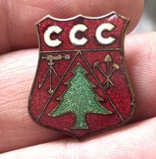 Vintage Original CCC Civilian Conservation Corps Enamel Pin Pinback Button 1