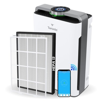 Turonic PH950 Air Purifier & Humidifier Combo, HEPA, UV, Ionizer, App Control