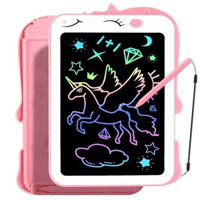 LCD Writing Tablet for Kids, Unicorn Girl Toys, Toddlers Toys Drawing Pink