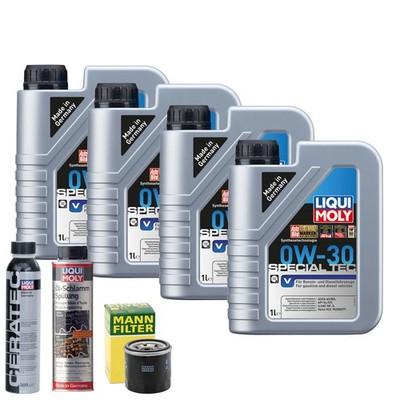 Motoröl 0W30 LIQUI MOLY Special Tec V 4L +MANN Ölfilter +Spülung +Cera Tec