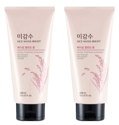 The Face Shop Rice Water Facial Foaming Cleanser 300ml×2ea/Large Size