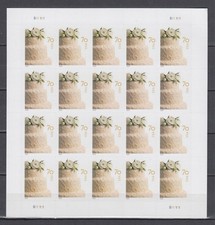 USPS SHEET OF 20 FIRST CLASS LETTER STAMPS WE...