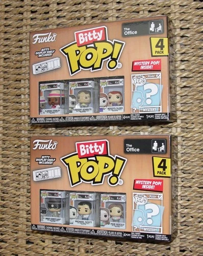 Funko Bitty POP The Office 4 Packs Stanley Dwight Michael Pam Figures *2 Sets*
