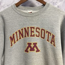 Vintage University of Minnesota Golden Gophers Sweatshirt Crew Neck Gray Mens XL