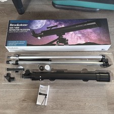 Brookstone 50x 100x Refractor Telescope Observe The Moon Planets Stars New