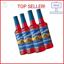 Torani Sugar Free Syrup, Strawberry, 25.4 Fl Oz, (Pack of 4)