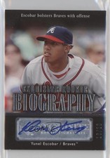 2007 Exquisite Rookie Signatures Biography 10/20 Yunel Escobar #ERB-YE Auto 4i6