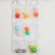 Bathroom Hanging Shower Organizer, 8 Pockets Mesh Shower Caddy with Easy Dryi...