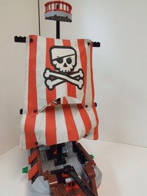 LEGO 7075 Captain Redbeard's Pirate Ship With Sails Incomplete 