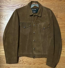 Mens Vintage Schott Brothers Rancher Authentic Western Suede Jacket Brown