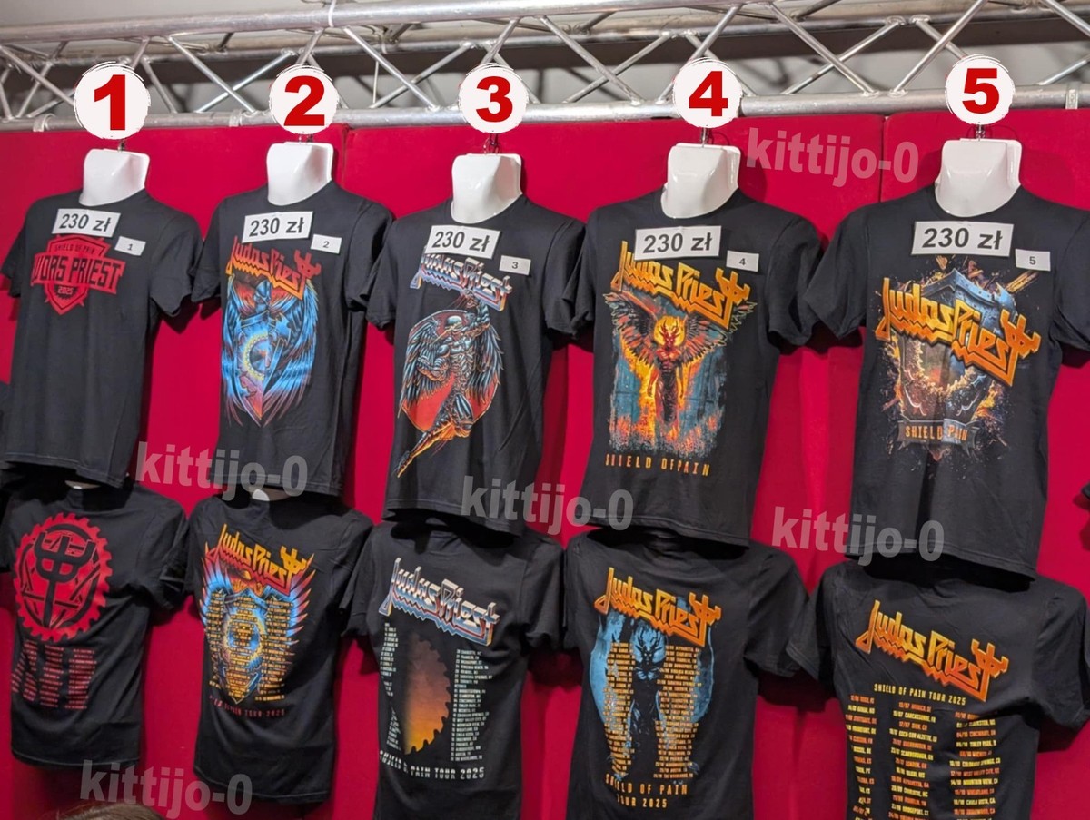 NEW!! Judas Priest Merch Shield of Pain Tour 2025 reprint T-Shirt