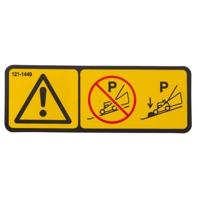 Exmark 121-1449 Block Warning Decal Metro Commercial ECXHN21 S X Series
