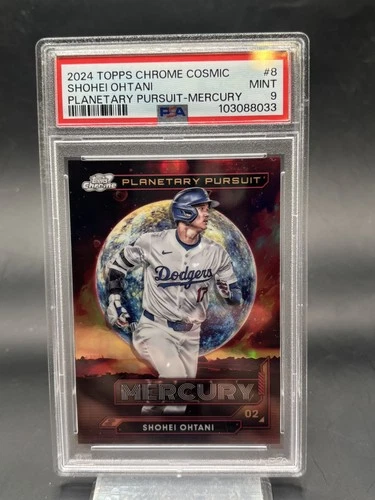 2024 Topps Chrome Cosmic Shohei Ohtani #8 Planetary Pursuit-Mercury PSA 9
