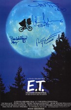Quad Autographed E.T.- The Extra-Terrestrial 11x17 Mini Poster