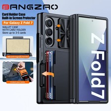 Samsung Galaxy Z Fold 7 Case - Hinge Protection - RFID Wallet & Glass - 6 Colors