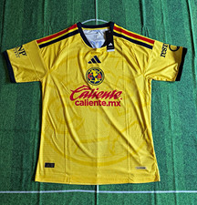 Club America Home Soccer Jersey Yellow Liga MX Mens Size 4XL (Fits Like XL) -NWT