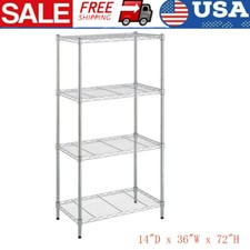 5-Shelf Adjustable Heavy Duty Storage Shelving Unit Steel Organizer Wire Rack