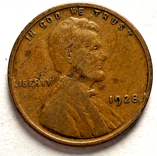 1928-P "Woody" Lincoln 1c ~ Two Long Die Cracks on Upper Obverse ~ WOW ~ H64 - 第 1/4 張圖片