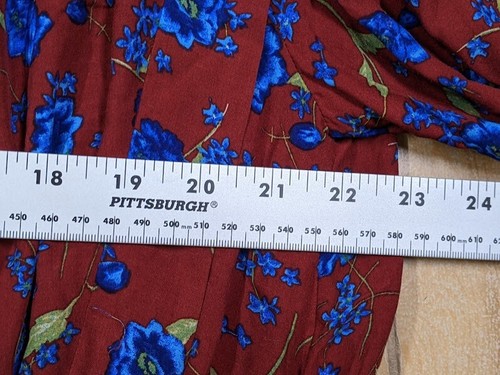Mini Vestido Free People Flower Fields Rojo Azul Floral Pequeño Globo Calado - Imagen 9 de 12