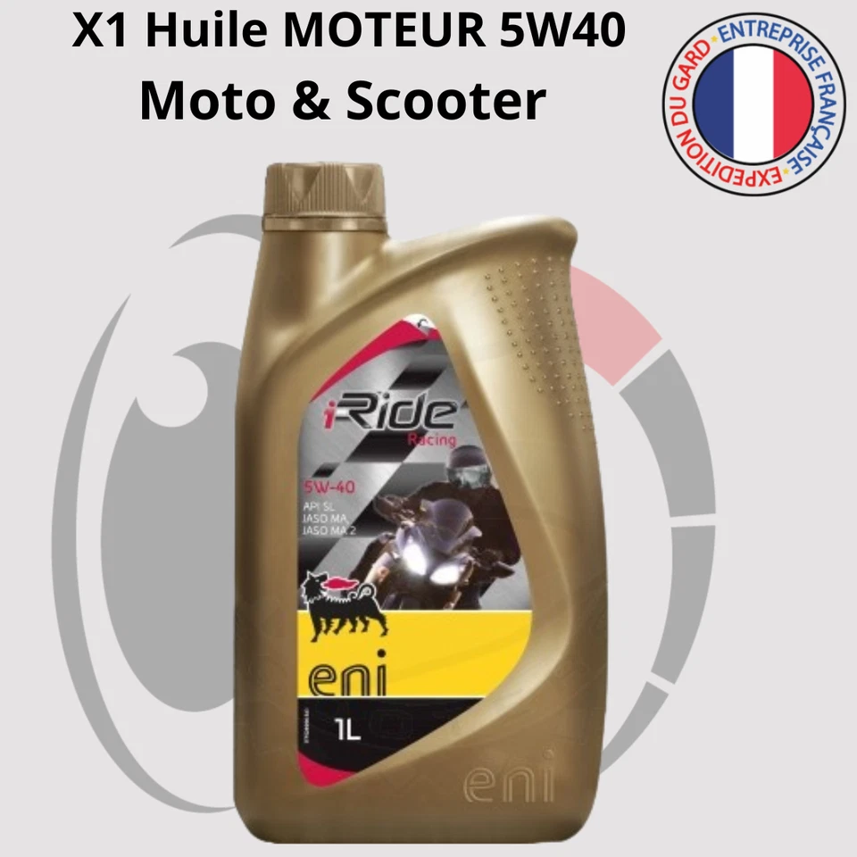 Huile moteur ENI i-Ride Racing 5W40 1L Moto et Scooter x1 bidon 1 Litre - Photo 1/1