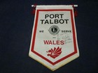 Vintage Lions Club International Banner Flag 1975 Port Talbot Wales Signed