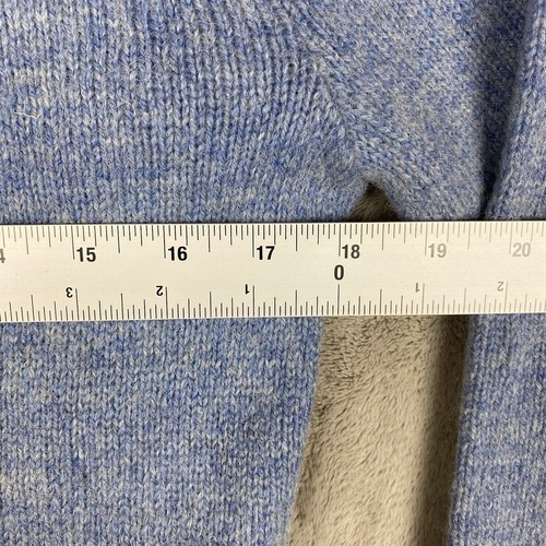 Vintage Robert Bruce Sweater Men's Small Blue V Neck Wool Blend Knit Pullover - Picture 7 of 9
