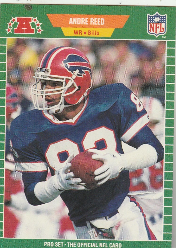 FREE SHIPPING-MINT-1989 NFL Pro Set # 26 Andre Reed BILLS PLUS BONUS CARDS