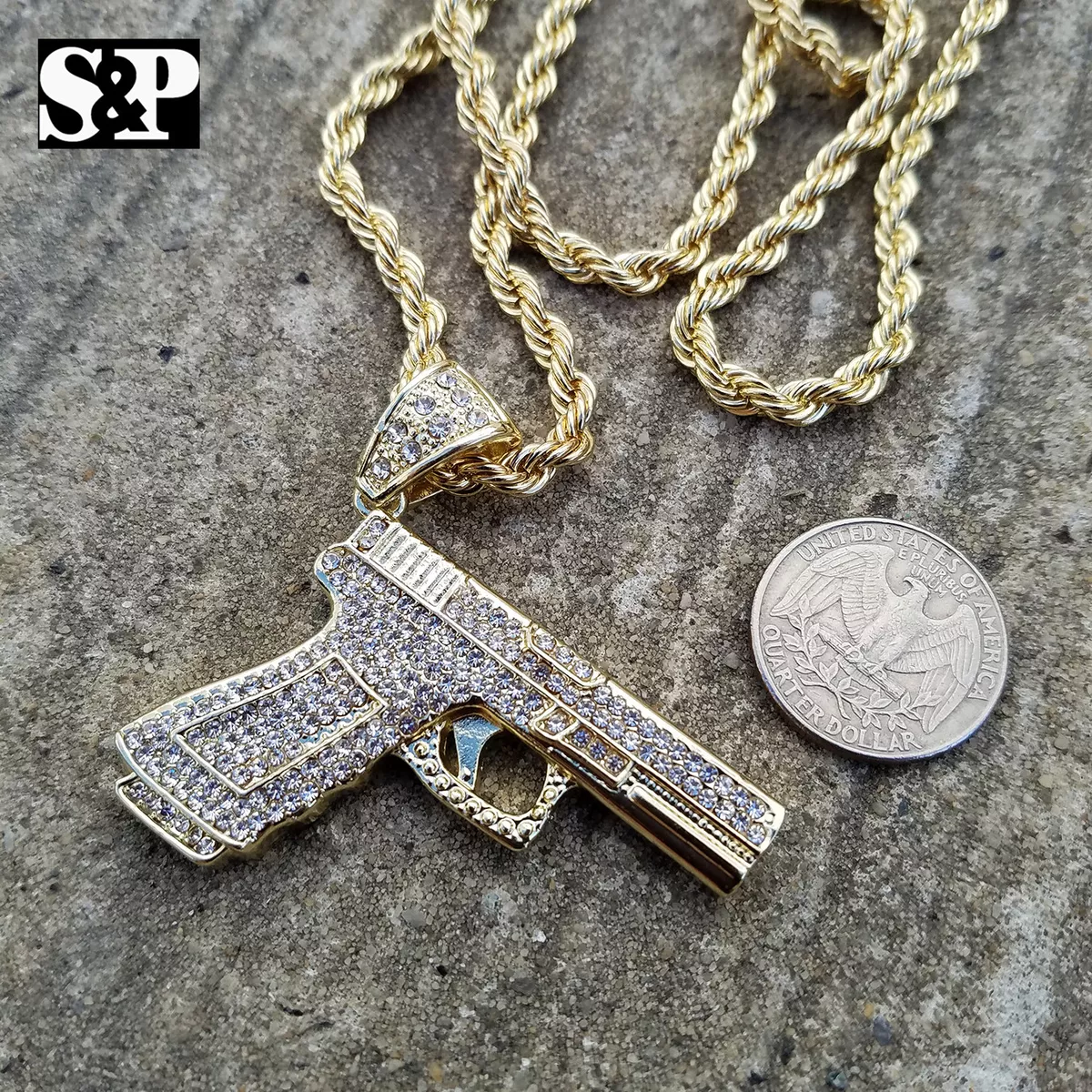Iced out glock pendant deals