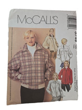 McCall's 3749 Misses Bomber Lined Jacket Zip Front 5 Styles size 14 - 20 UNCUT