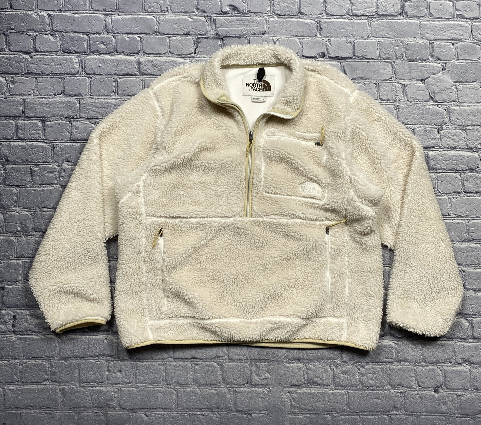 The North Face Extreme Pile Jacket Men’s Sz XL Ivory Sherpa Gorpcore Streetwear