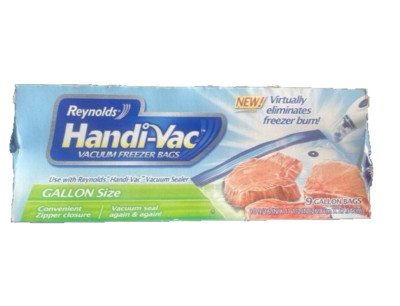 Reynolds~Handi-Vac~ Vacuum Freezer Food Storage~ GALLON Bags~ 9~ New
