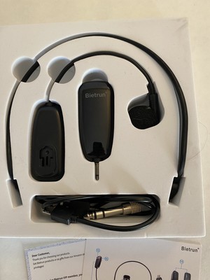 Bietrun Wireless Microphone Headset WXM01 -  165ft Range UHF Wireless