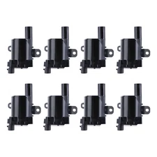 Round Ignition Coil Pack Kit Set of 8 Fit Chevrolet Cadillac GMC Buick Trucks
